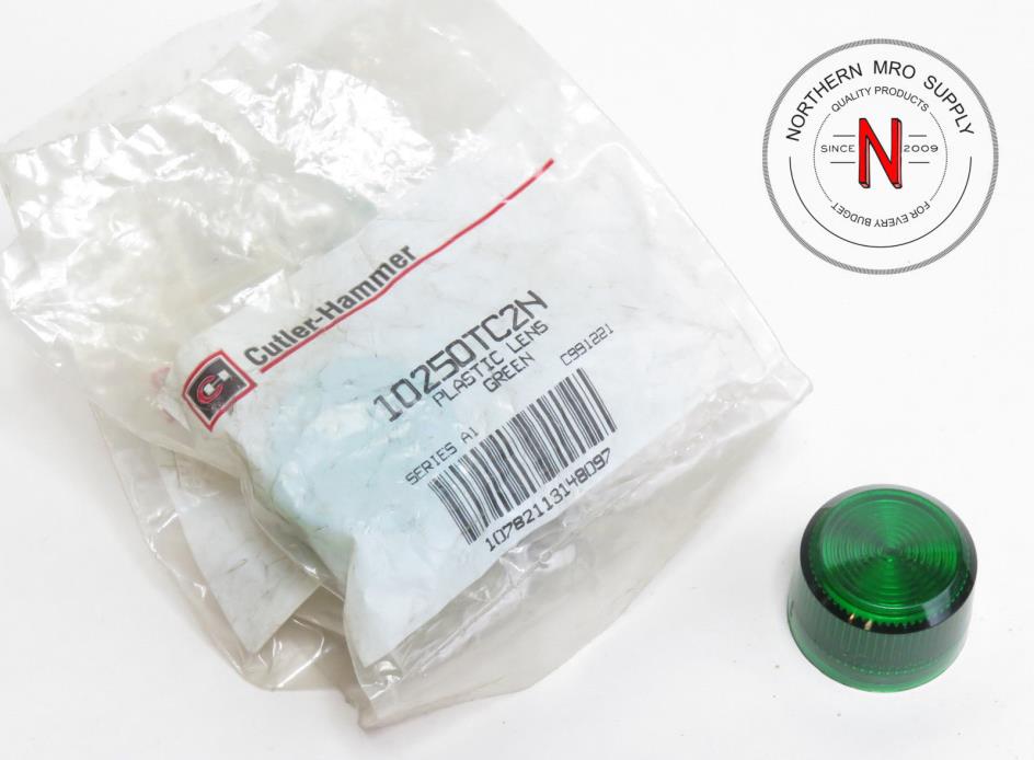 LOT OF 3 EATON CUTLER-HAMMER 10250TC2N PILOT LIGHT LENS, GREEN