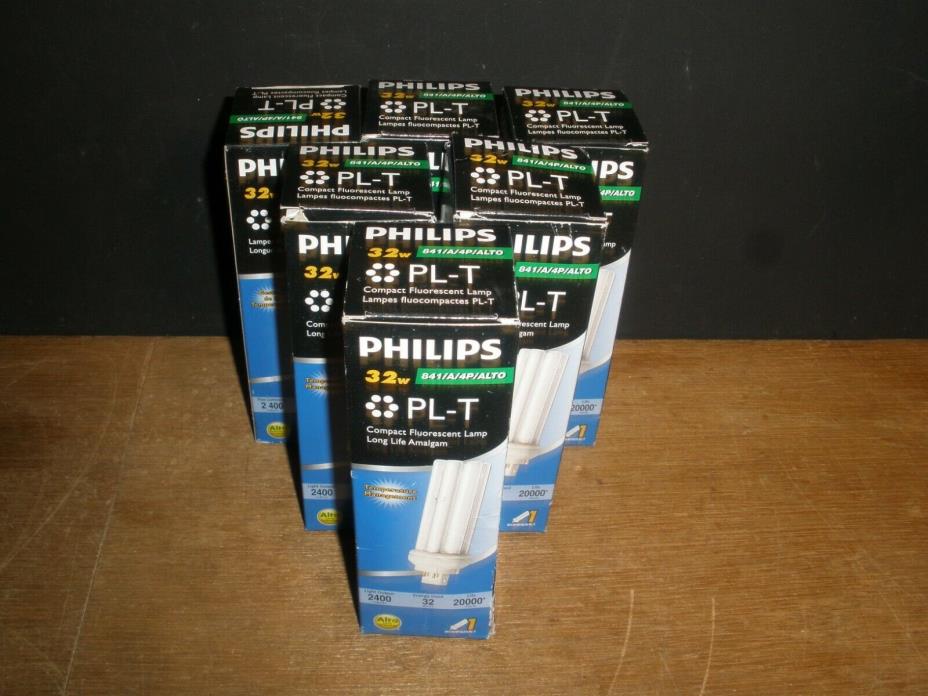 Philips 841/A/4P/ALTO 32W PL-T Compact Fluorescent Lamp GX24q-3 4-Pin (Qty.6)