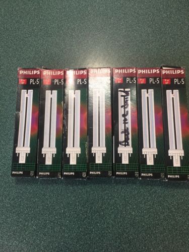 Lot of 7 PHILIPS PL-S 9w/27 G23  2 pin  New Free shipping