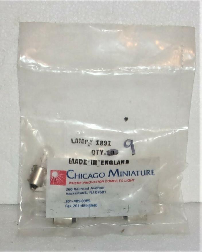 CHICAGO MINIATURE 1891 LAMP BULB NEW PACK OF 9