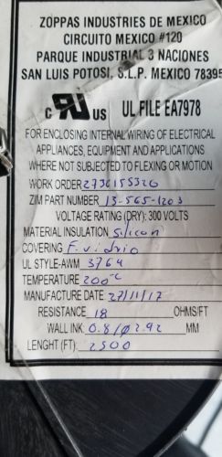 Anthony Frame Heater Wire 50-10632-0180 2500 ft walk in door heater