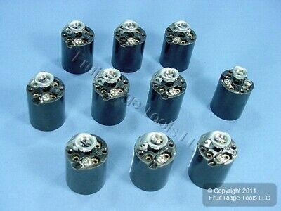 10 Leviton Phenolic Lamp Holders Light Sockets Hickey E26 Medium Base 3352-8