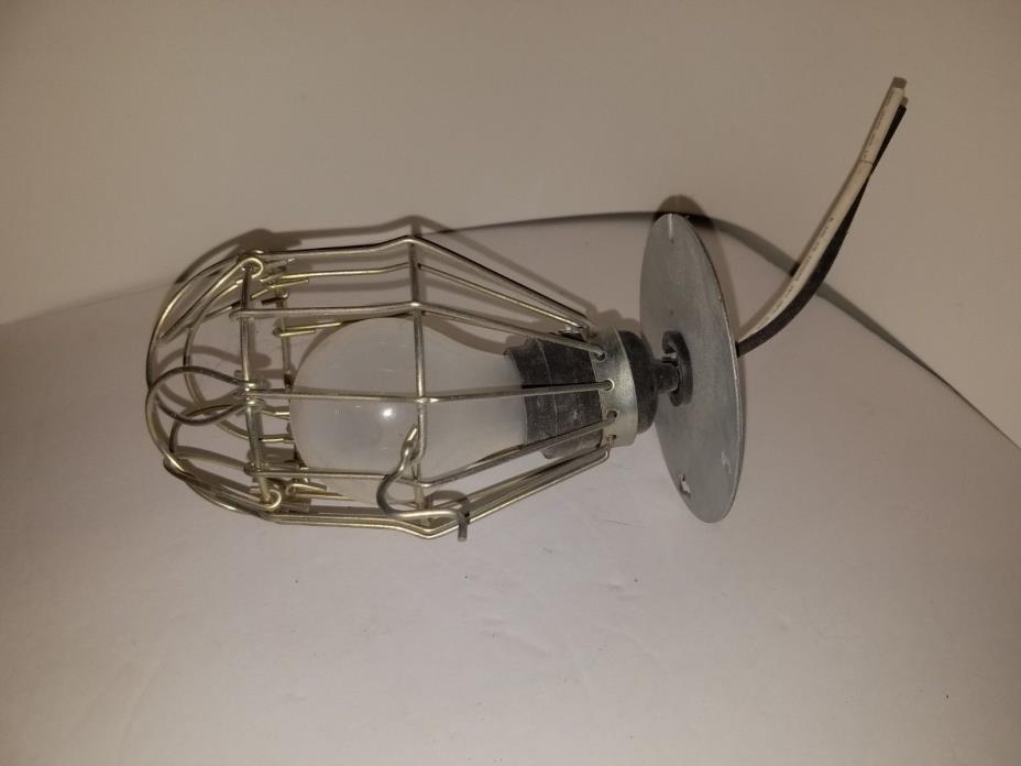 Vintage Industrial Light Bulb Wire Safety Cage Socket,  Steampunk chicken house