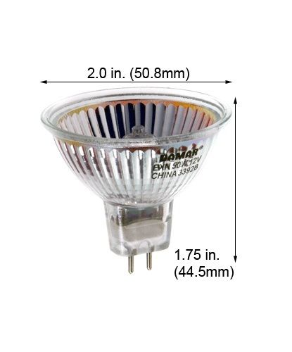 NIB (5x) Damar EXN BIPIN Clear 50W 12V MR-16 Quartz Halogen Lamps Bulbs - 2 Pin