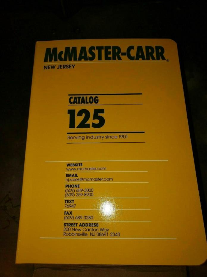 Brand New unopened 2019 McMaster-Carr catalog #125 - New Jersey Version