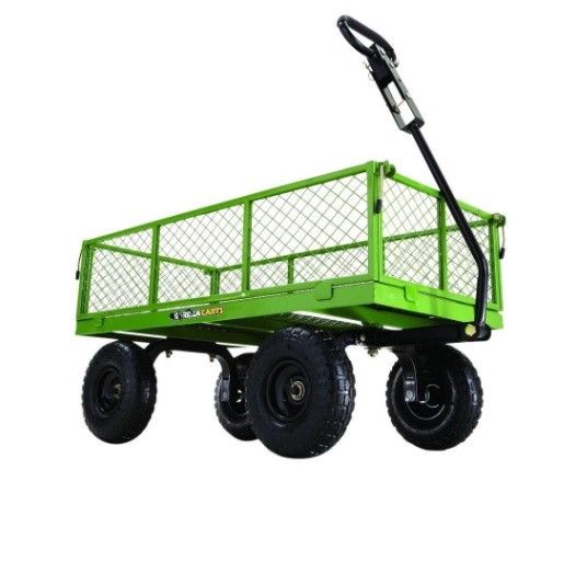 Steel Utility Cart 800 lb Garden Tool Hauling Heavy Gravel Dirt Mulch Plants