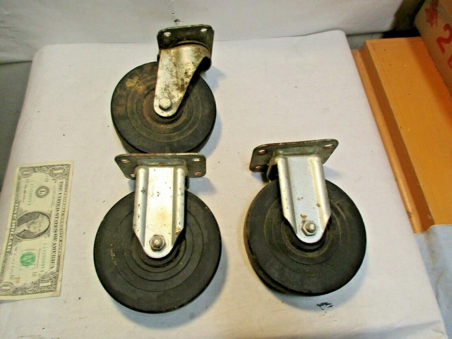 3 matching Unbranded Metal Caster 5