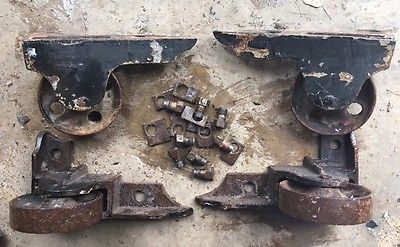 4 HUGE Antique Safe Cast Iron Floor Safe Caster Wheels Halls Cary Diebold Victor