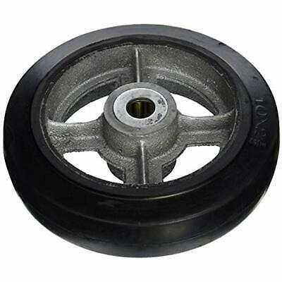 150596 10" Diameter Cast Iron Center Moldon Rubber Wheel, 800-lb. Capacity,