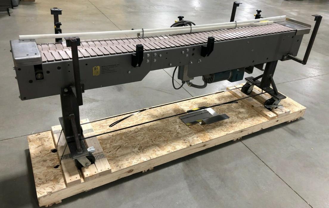 10'' x 7'  Slat Top Conveyor Stainless Steel Mfg Multi-Conveyor
