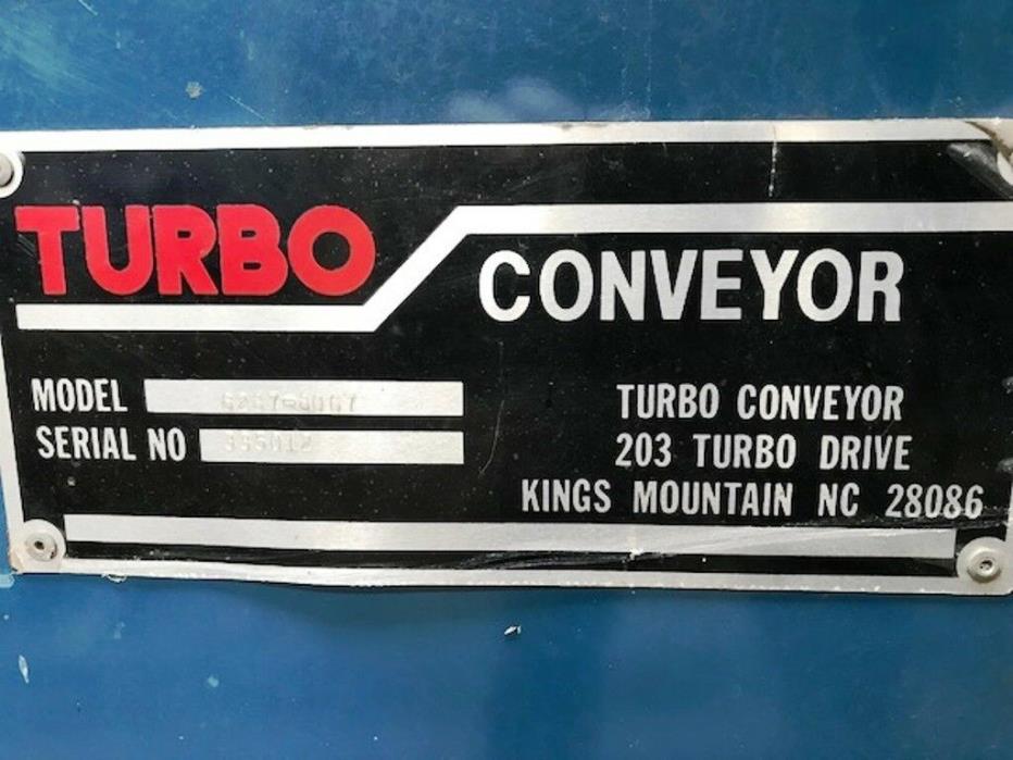Unused Turbo Conveyor, Model #6287-8067: Serial #335012 Item #8694