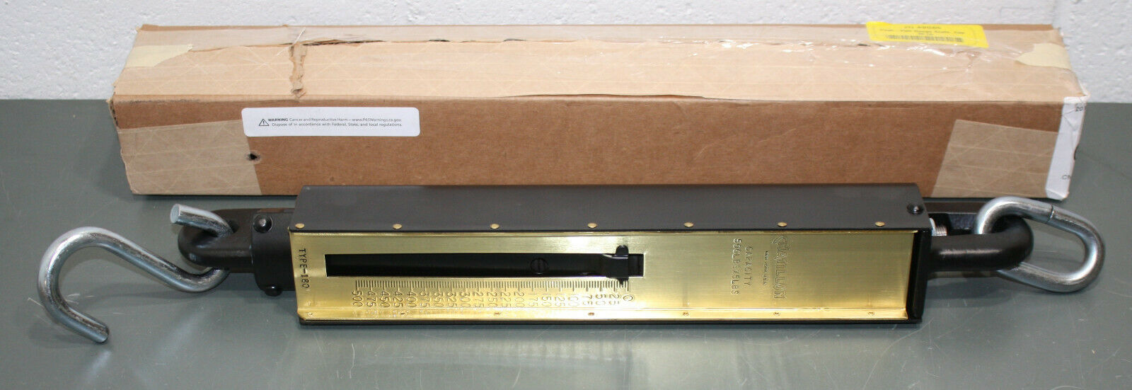 Chatillon & Sons Hanging Scale IC-500, 500 lb x 5 lb, Linear Analog, Type 180