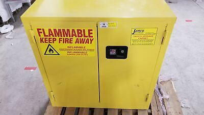 Justrite 893300 30 Gal Cap 35 In H Yellow Flammable Liquid Safety Cabinet