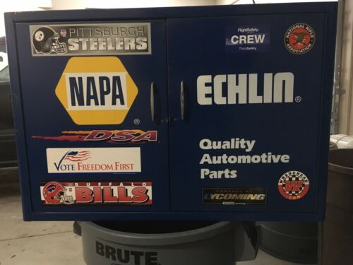 NAPA Echlin Steel Garage Blue Parts Cabinet NICE