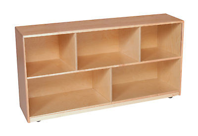 Wood Designs 5 Compartment Shelving Unit with Casters