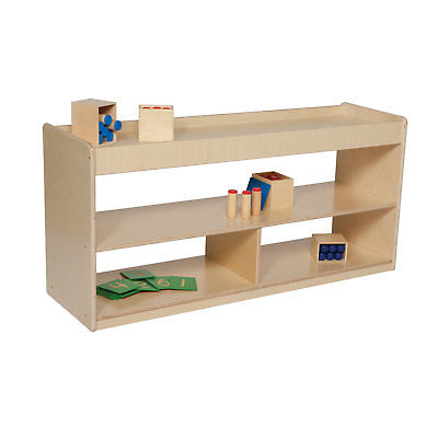 Wood Designs Natural Environment Double Sided Shelving Unit with Casters