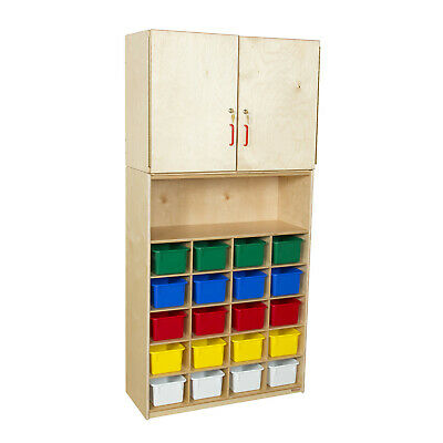 Wood Designs 20 Compartment Cubby with Trays