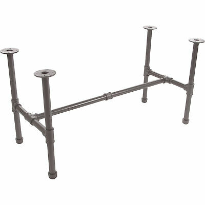 Econoco Small Nesting Table Frame Only- Anthracite Gry 58inWx30inDx30 1/2inH