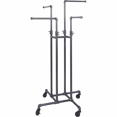 Pipeline Rack w/4-Way Adjustable Arms Anthracite Gry 16inWx16inDx48in-72inH