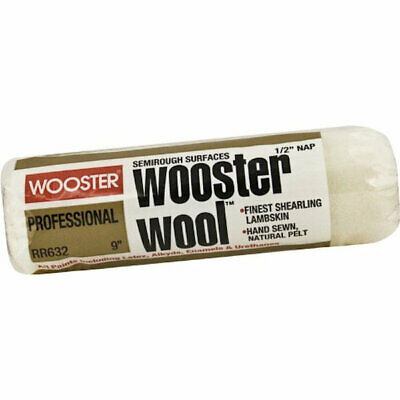 Wooster Brush RR632-9 Wooster Wool Roller Cover 1/2-Inch Nap - Case w/12