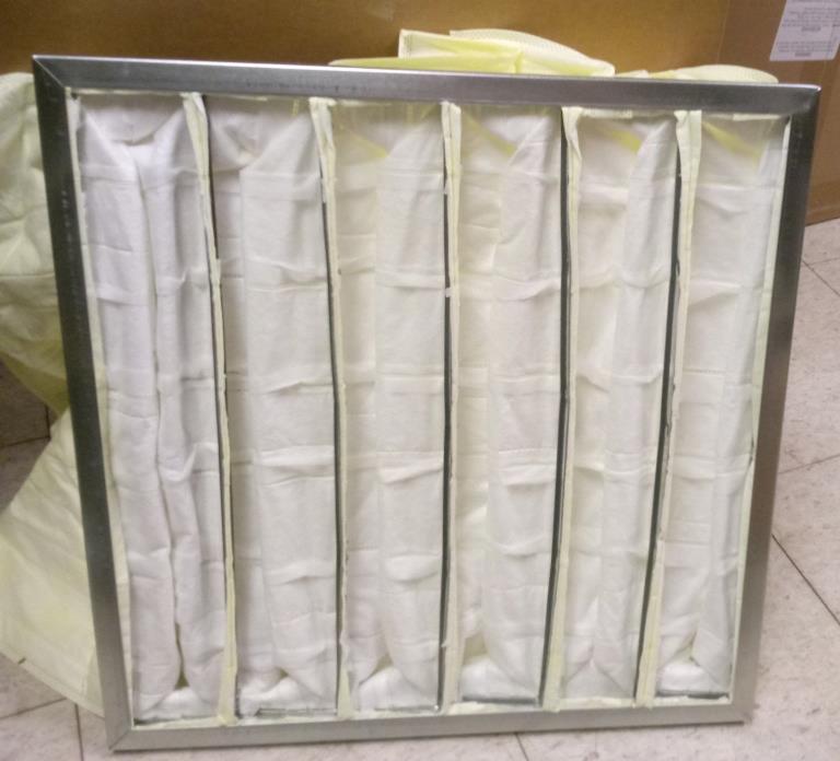 6 pocket powder bag filters 20x20x15 for powder paint booth case of 8