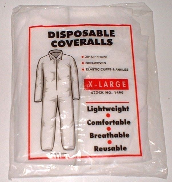 AES Disposable Coveralls Lightweight Painting Construction 1490 Size X-Large