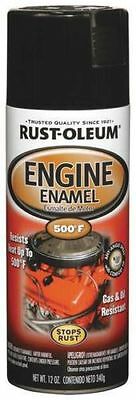 (12 CANS) RUSTOLEUM 248932 Engine Enamel Gloss High Temp Black Spray Paint