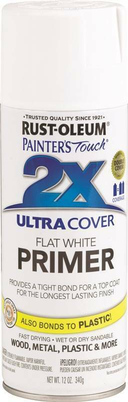 6 CANS - Rust-Oleum Painters Touch 2X FLAT WHITE PRIMER