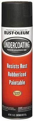 3 Cans of Rustoleum 248657 15 Oz Black Rubberized Undercoating Spray Paint