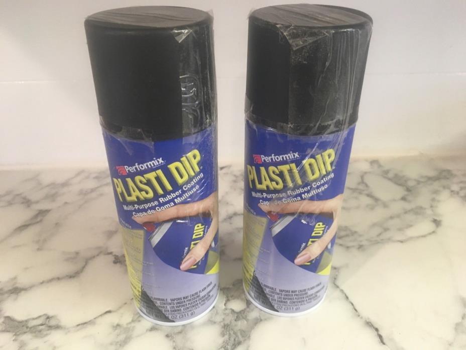 2 Pack Black Plast-Dip Multi-Purpose Rubber Coating 11 oz Each Part # 11203