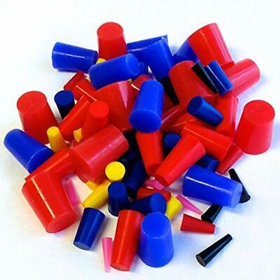 80 Pc 1/16 To 3/4 High Temp Silicone Rubber Tapered Plug Kit Powder Coating Gift