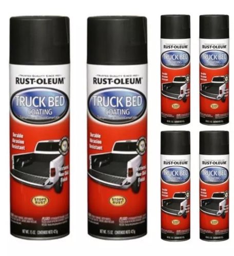 Black Truck Bed Liner Trailer Coating Spray Protection Automotive Paint 6 Pack