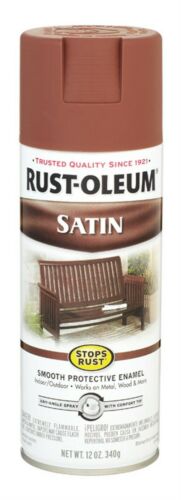 Rustoleum Stops Rust 7774-830 12 Oz Chestnut Brown Satin Enamel Finish Spray Pai