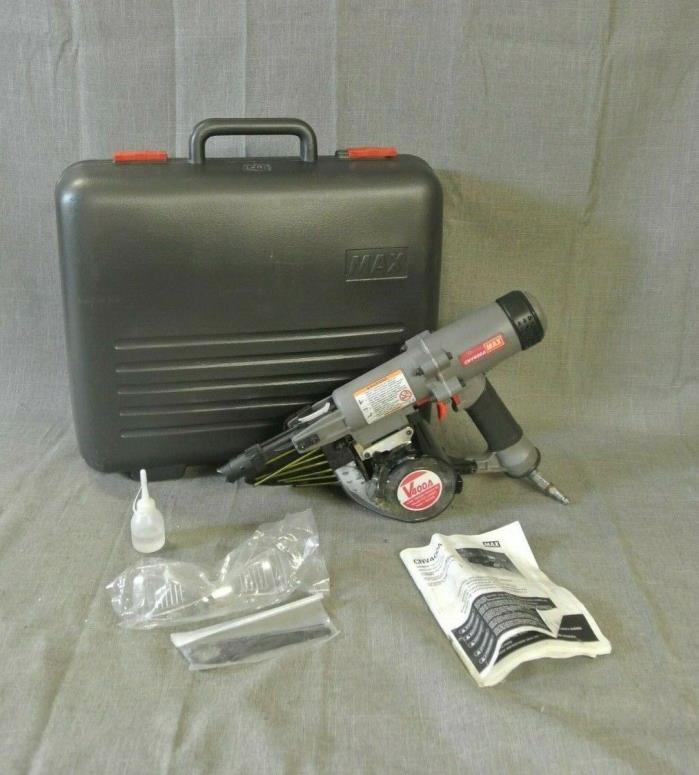 MAX CNV400A PNEUMATIC COIL NAILER IN BLACK CASE (195404-1 GN)