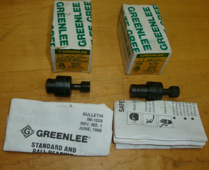 Greenlee No. 730 Radio Round Chassis Knock Out Punch 9/16 and 5/8