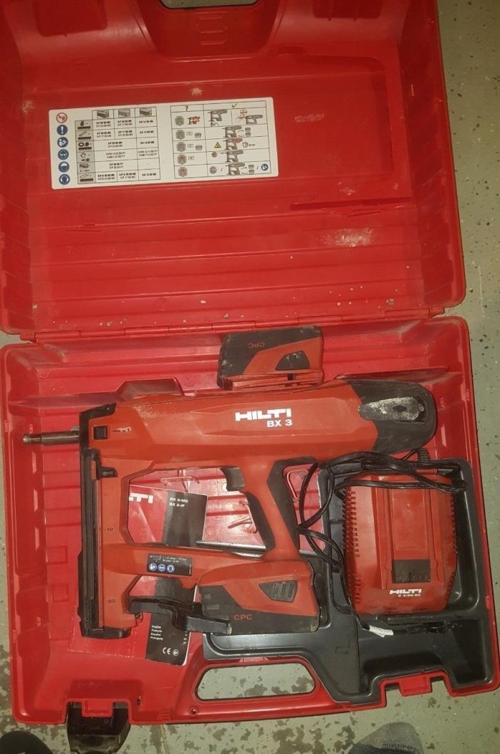 Hilti BX3-IF Actuated Fastening Tool w/ 2 Batteries, Charger & Case