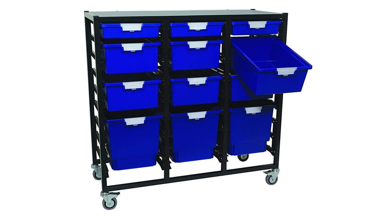 StorSystemUSA CE2103 12 Tray Class Act Tower 'Slim Line' Metal Cart