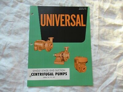 1954 Universal series EE FF GG centrifugal pump brochure