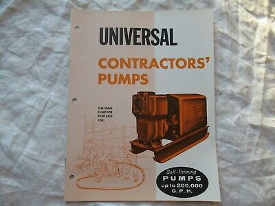 1959 Universal construction contractor's pump brochure