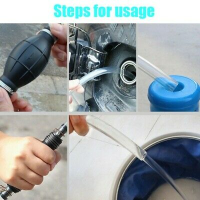 Manual Hand Siphon Hose Gas Liquid Transfer PumpPipe Leak-proof Fuel Primer Kit