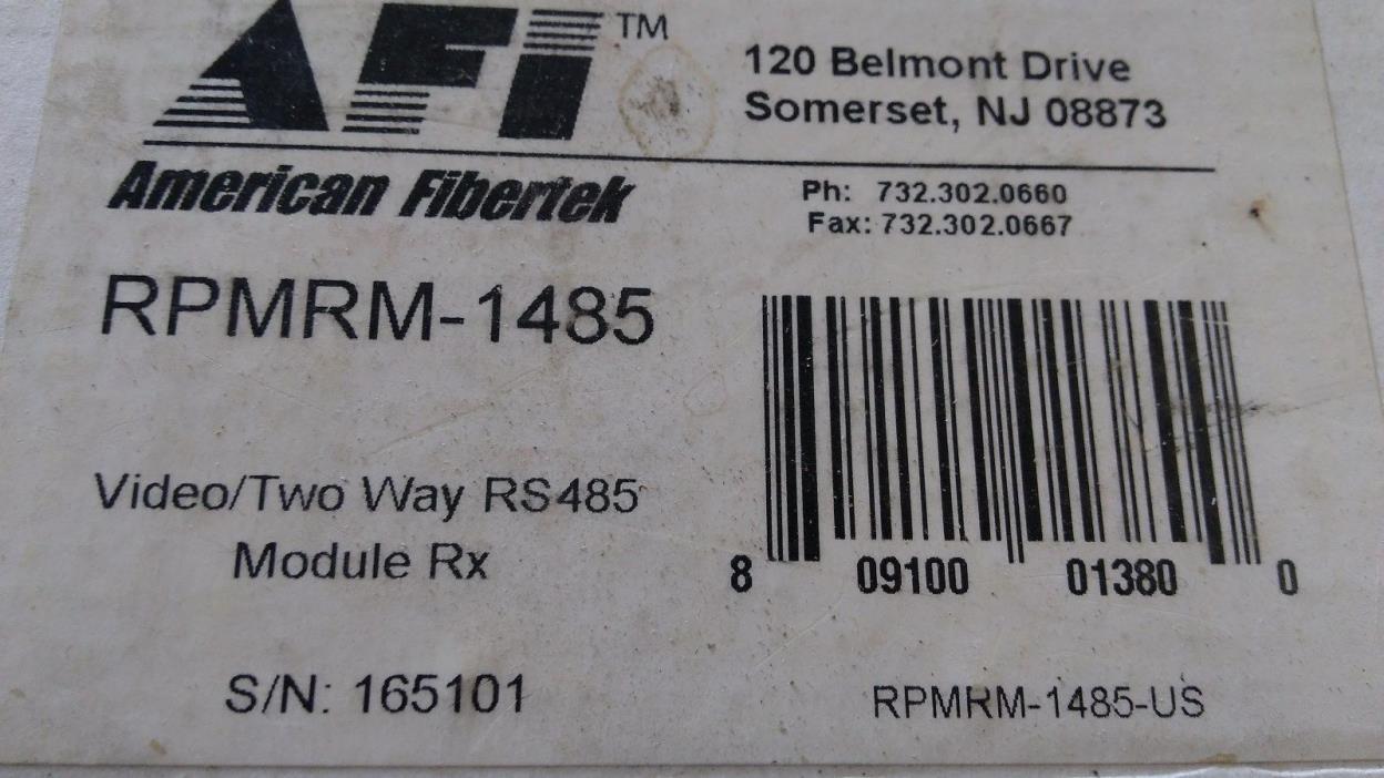 AFI American Fibertek MRM-1485 Video / two way rs485 reciever module