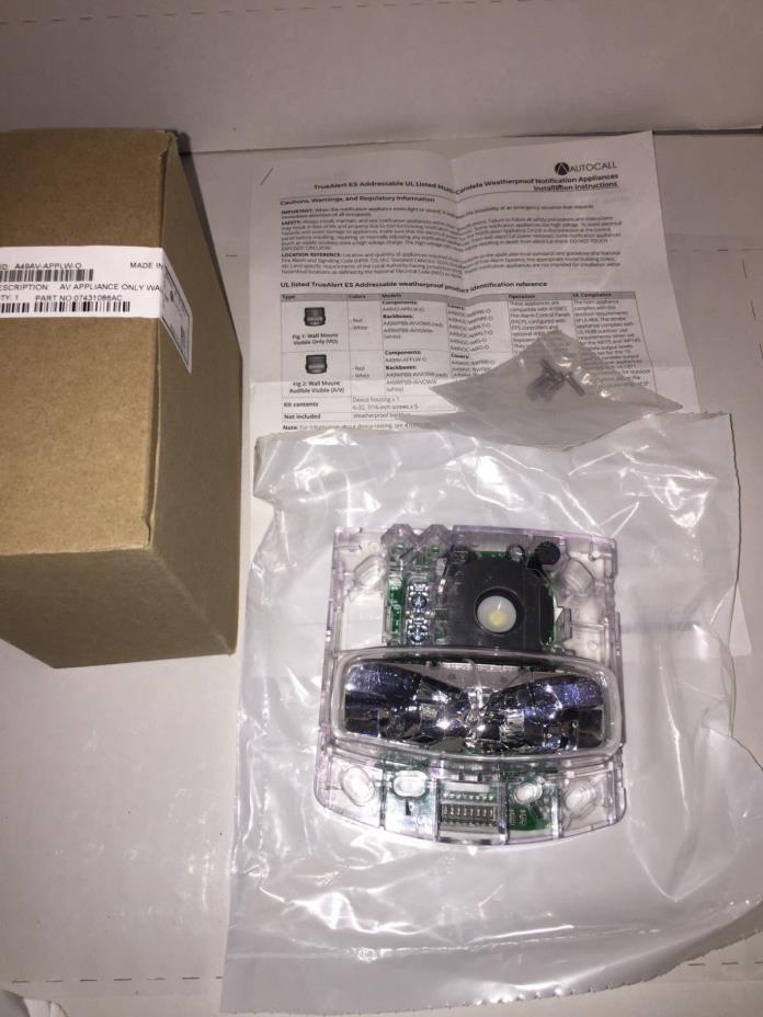 Tyco Fire & Security A49AV-APPLW-O AV Appliance Only Wall WP PN07431086AC