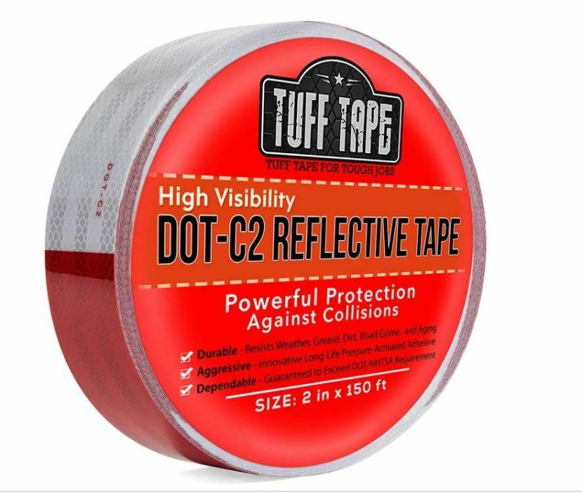 DOT Reflective Tape - RED AND WHITE - DOT-C2 Conspiciuity Tape - COMMERCIAL