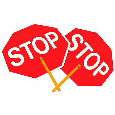 National Marker SAFE-T-PADDLE STOP/STOP Sign- 10in Handle Hardboard Model# PS2