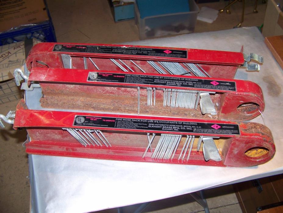 Fire Hose Semi Automatic Racks 1 1/2 inch Lot of 3 GOOD COND.