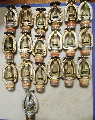 LOT OF 15 USED AUTOMATIC FIRE SPRINKLER HEADS  STAR T22A. 94 C DEGREE