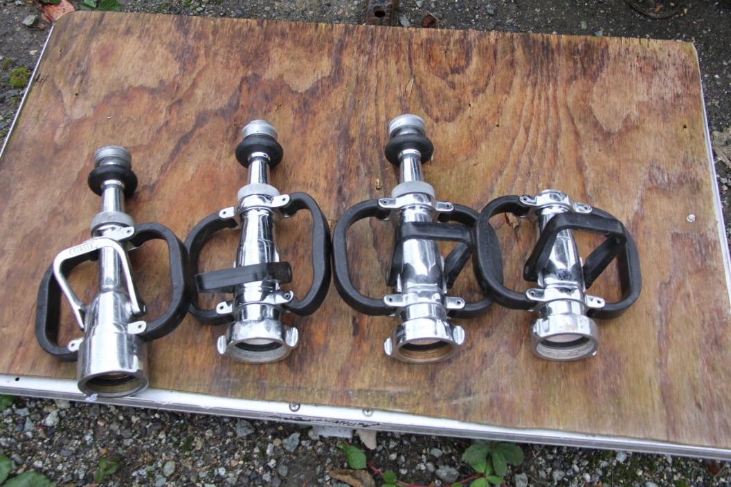 4 FIRE HOSE NOZZLES,