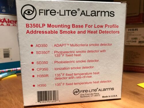 *NIB* *New* Fire-Lite B350LP Fire Alarm Smoke Heat Detector Base