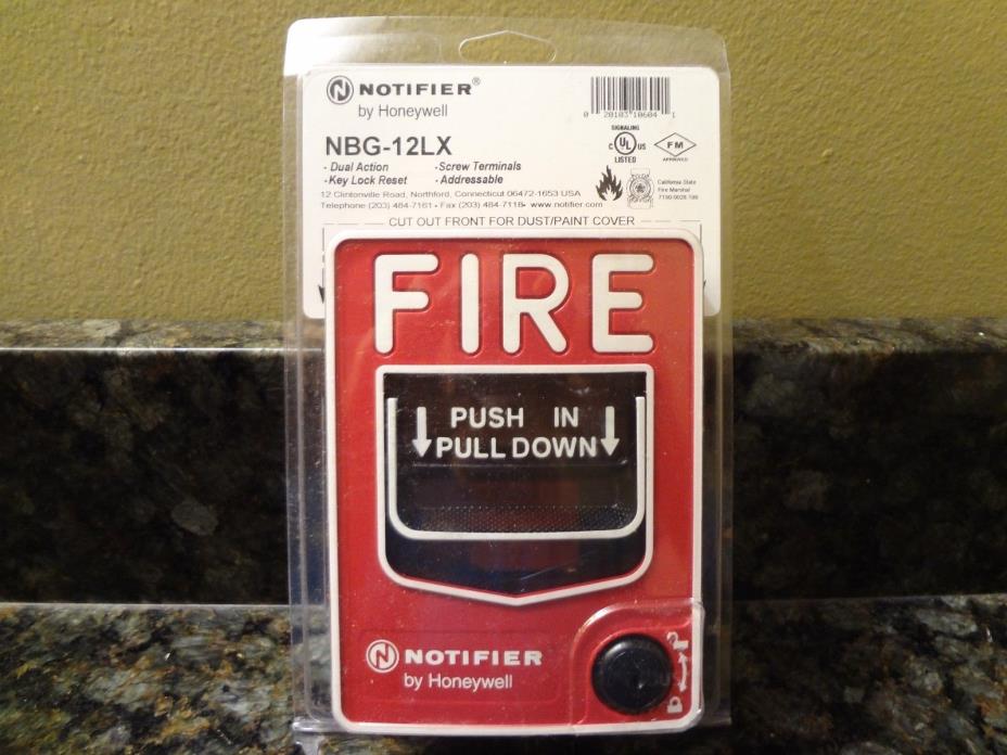 BRAND NEW NOTIFIER by HONEYWELL NBG-12LX PULL STATION FREE SHIPPING !!!