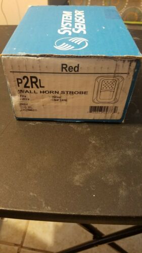 SYSTEM SENSOR WALL HORN STROBE P2RL RED FIRE BRAND NEW ON SALE!!